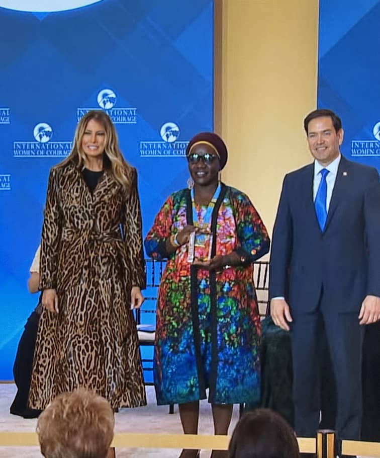 Another moment from the Women of Courage Award ceremony